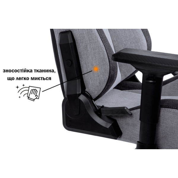Геймерское кресло GT Racer X-8005 Light Grey/Black Suede - изображение 2