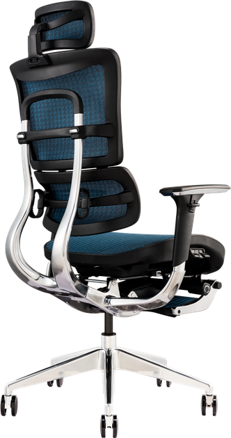 Офисное эргономичное кресло GT Racer X-801L Blue (W-85) - Фото 5 Офисное эргономичное кресло GT Racer X-801L Blue (W-85) - изображение 5
