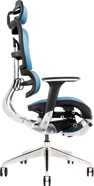 Офисное эргономичное кресло GT Racer X-801L Blue (W-85) - Фото 6 Офисное эргономичное кресло GT Racer X-801L Blue (W-85) - изображение 6