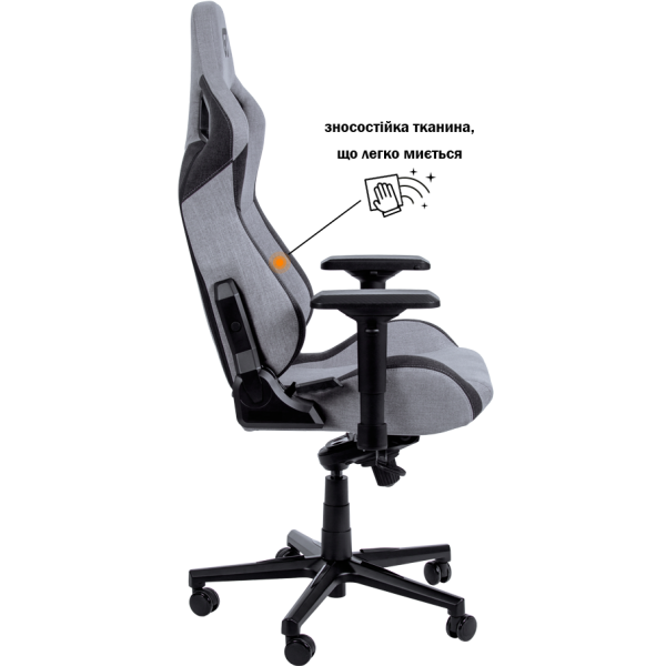 Геймерское кресло GT Racer X-8005 Light Grey/Black Suede - изображение 9