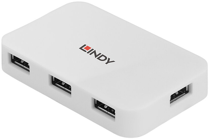 USB-хаб Lindy 4 Port USB 3.0 White (43143) - зображення 1