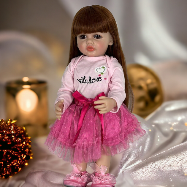Лялька Реборн 55 см Злата силіконова NPK DOLL - Фото 5 Лялька Реборн 55 см Злата силіконова NPK DOLL - зображення 5