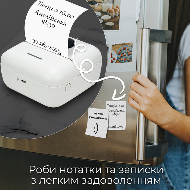 Термопринтер JETIX Mini Printer для печати со смартфона + большой набор термобумаги в комплекте - изображение 6