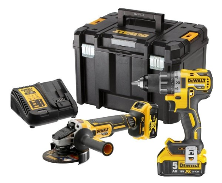 Набір з двох інструментів DeWalt 18 В XR DCD791 i DCG405 (DCK2020P2T-QW)  - зображення 1