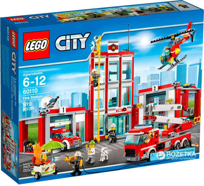 Конструктор LEGO City Fire Пожарная станция (60110) – игрушки с ...