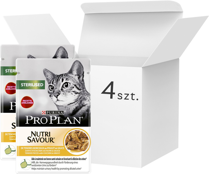 Mokra karma dla kotów Purina Pro Plan Sterilised Kurczak 4 szt x 85 g (7613287670908) - obraz 1