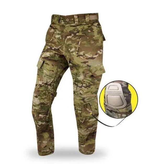 Штани вогнетривкі Army Combat Pant FLAME RESISTANT W2 OCP Scorpion Multicam Розмір S Small Short + наколінники Crye Precision - зображення 2