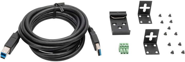 USB-хаб DIGITUS USB 3.0 Hub 7-Port, Industrial Line Black (DA-70258) - зображення 5