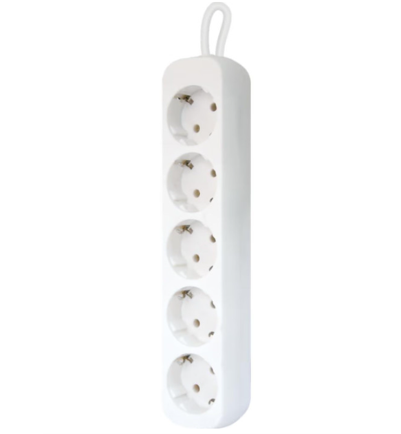 Сетевой фильтр удлинитель Power filtr Defender E530 3м с заземлением 5 розеток White (992300) - изображение 2