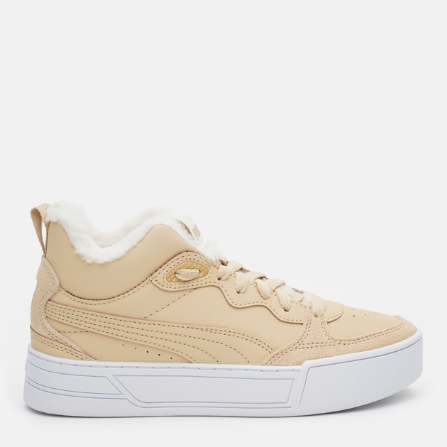 Акція на Жіночі кеди низькі Puma Skye Demi Teddy WS 38115102 40.5 (7UK) 26 см Pebble-Pebble-Whisper White-Puma Team Gold від Rozetka