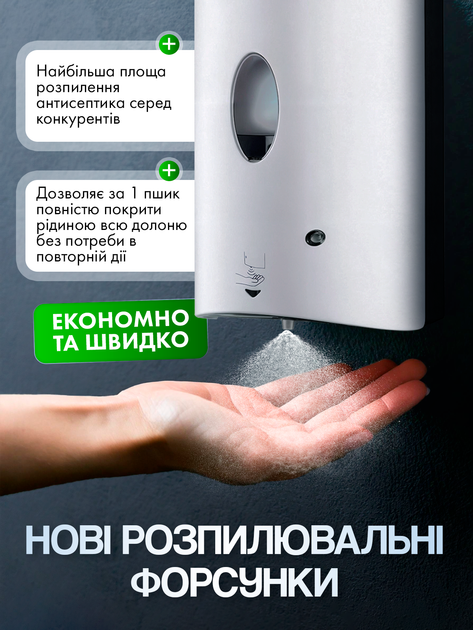 Диспенсер для антисептика бесконтактный настенный автоматический сенсорный дозатор антисептиков дезинфецирующих средств дезинфектанта диспенсеры дозаторы на стену SBT group 7960А для кафе торговых центров больниц - изображение 3