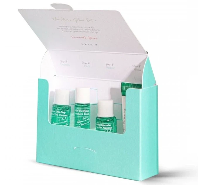 Набір заспокійливих мініатюр для обличчя AXIS-Y The Mini Glow Set 4 засоби - зображення 6