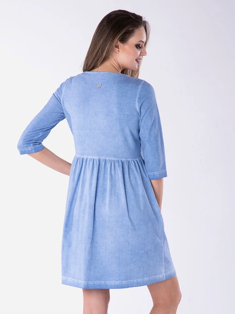 Sukienka trapezowa damska mini Look Made With Love 405F S-M Niebieska (5903999305109) - obraz 2