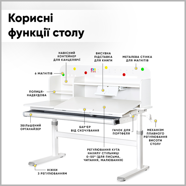 Детский стол Evo-kids TH-360 Grey (TH-360 WG/G) - изображение 2