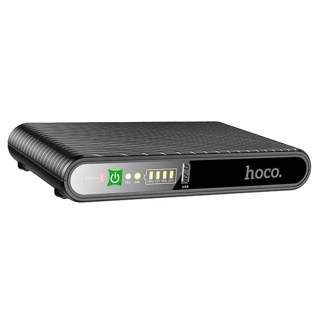 Джерело безперебійного живлення для роутерів Hoco DB63 Portable DC UPS 5/9/12V 10000 mAh чорний - зображення 1
