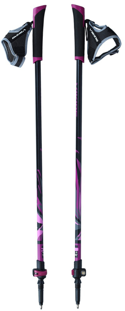 Kije Viking Uppsala Nordic Walking Czarny Fioletowy 135 cm (5901115805458) - obraz 1