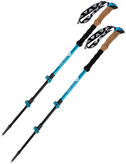 Kije trekkingowe Volven Adventure Cork Niebieski 135 cm (5904013000956) - obraz 1