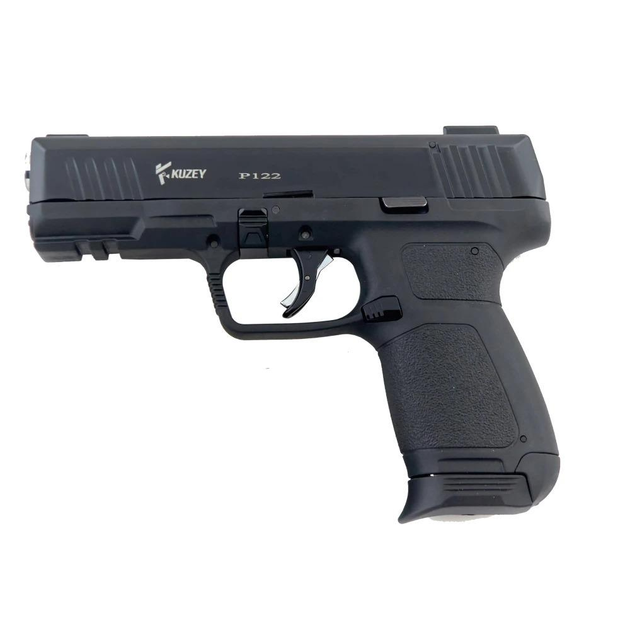 Сигнально-стартовый пистолет KUZEY P-122, 18+1/9 mm (Black/Black Grips) - изображение 1