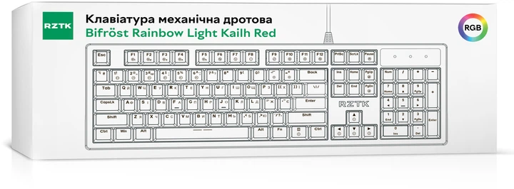 Клавиатура механическая проводная RZTK Bifrost Rainbow Light Kailh