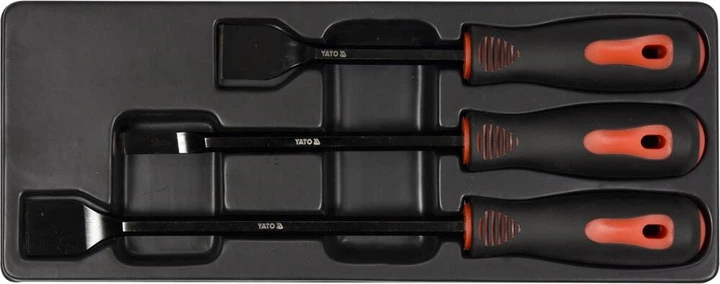 Zestaw skrobaków stalowych YATO 25x220 mm 10x270 mm 25x310 mm Cr-V 3 szt (YT-08474) - obraz 2