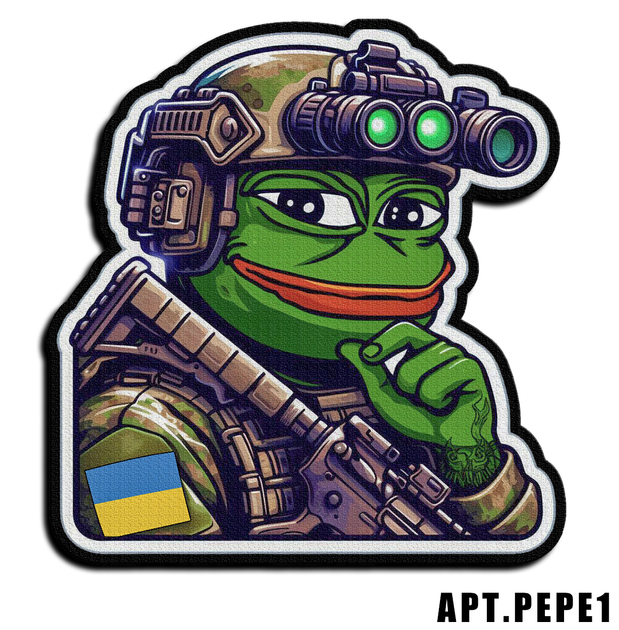 Военный шеврон Shevron.patch военная лягушка Пепе мем нашивка (PEPE1) - изображение 1