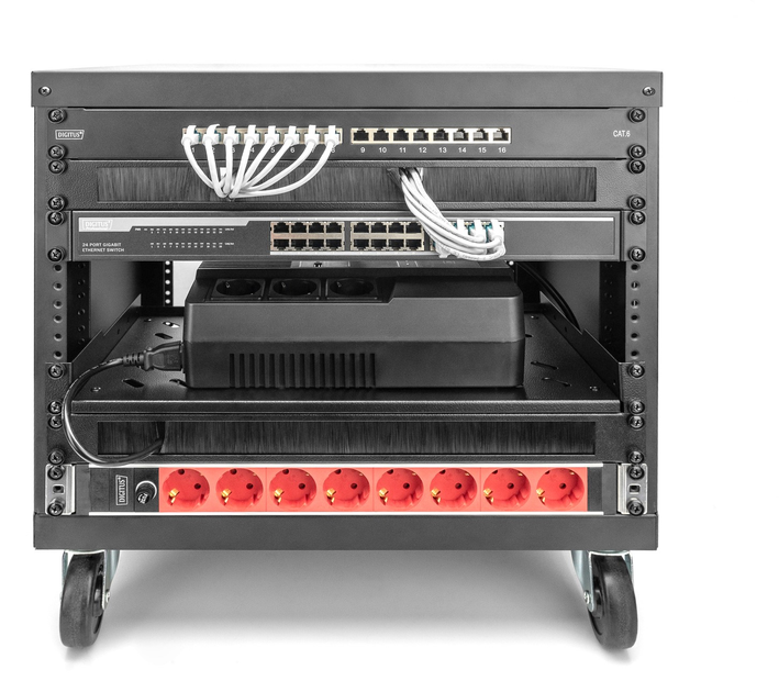 Серверна шафа Digitus Equipment Rack with castors 19" 8U 507x460 (DN-48000) - зображення 4