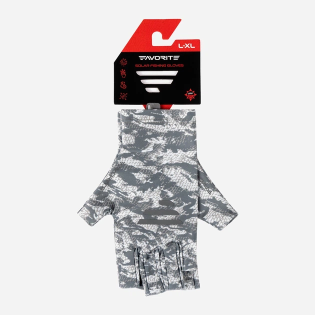 Рукавички чоловічі Favorite Solar Fishing Gloves 5 Cut 16930766 L/XL Сірі (2216930766017) - зображення 5