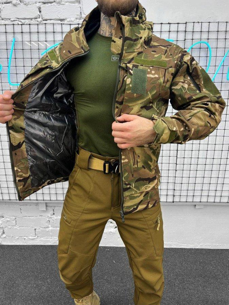 Зимова тактична куртка Softshell з підкладкою Omni-Heat та липучками під шеврони Multicam M - зображення 1