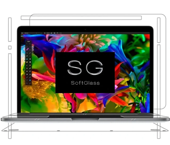 Бронепленка для Apple MacBook Pro A1707 на экран износоустойчивая полиуретановая SoftGlass - Фото 1 Бронепленка для Apple MacBook Pro A1707 на экран износоустойчивая полиуретановая SoftGlass - изображение 1