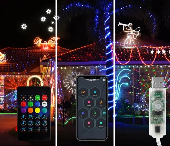 Умная смарт гирлянда Niki Light smart роса rgb управления через смартфон пульт 10 метров 100 лед - изображение 3