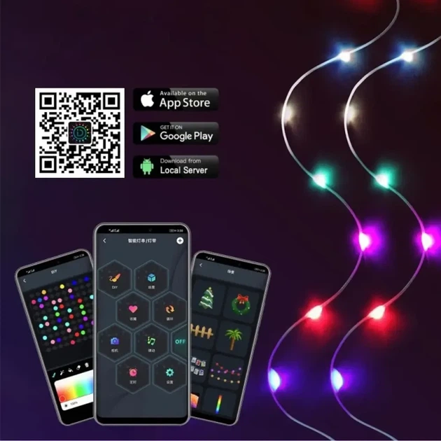 Умная смарт гирлянда Niki Light smart роса rgb управления через смартфон пульт 10 метров 100 лед - изображение 2