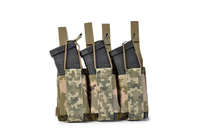 Эластичный тройной подсумок для магазинов GigMilitary Elastic Triple Pixel mm14 - изображение 2