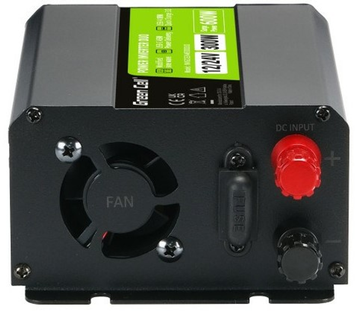 Інвертор Greencell 12 В/24 В - 230 В 300 Вт/600 Вт Модифікована синусоїда (INVGC1224M300DUO) - зображення 4