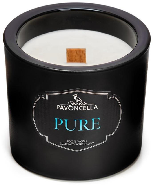 Świeczka sojowa Pavoncella Pure Czarna 170 g (5905711530004) - obraz 1