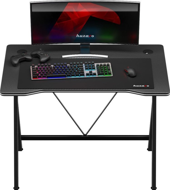 Biurko gamingowe Huzaro Hero 1.4 Czarne (5903796013771) - obraz 6