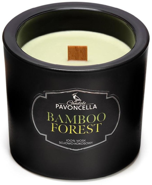 Świeczka sojowa Pavoncella Bamboo Forest Czarna 170 g (5905711530387) - obraz 1