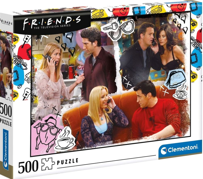 Puzzle Clementoni Friends Netfilx 500 elementów (8005125350902) - obraz 1