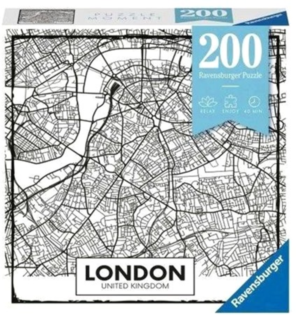 Пазли Ravensburger Момент Карта Лондона 200 елементів (4005556129638) - зображення 1