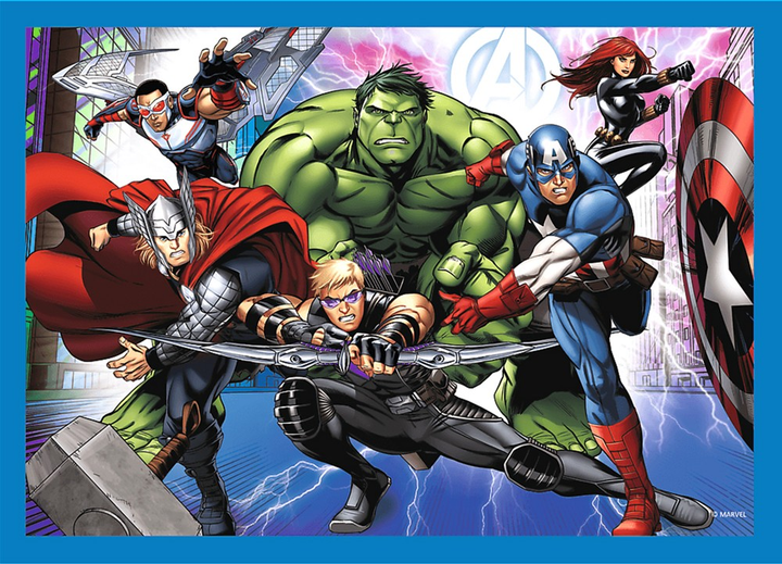 Пазли Trefl Marvel Avengers Сміливі Месники 4 в 1 207 елементів (5900511343861) - зображення 5