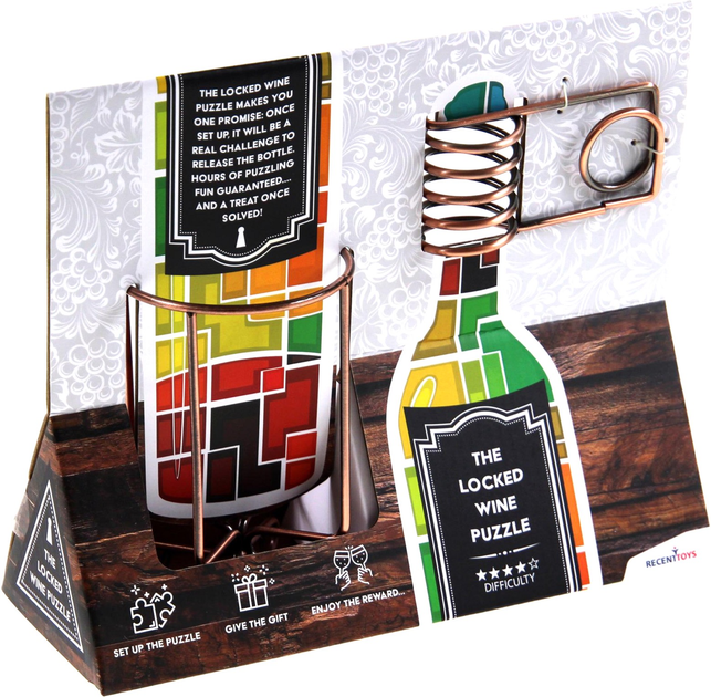 Łamigłówka Recent Toys The Locked Wine Puzzle 4/5 G3 (8717278851150) - obraz 1