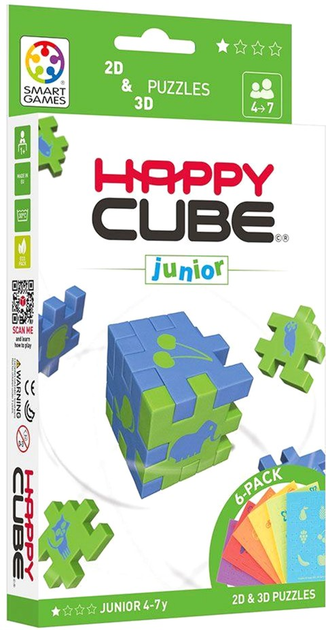 Головоломка IUVI Games Smart Games Happy Cube Junior (0009234116662) - зображення 1