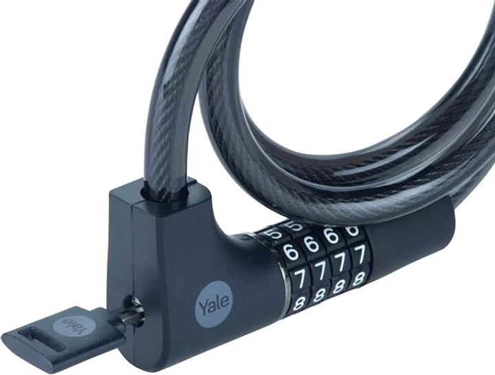 Linka rowerowa Yale Essential Security stalowa z zamkiem szyfrowym 12x1000 mm (5052847132777) - obraz 3