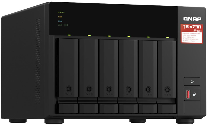 Zestaw serwera plików i przełącznika QNAP TS-673A + QSW-1105-5T Black (TS-673A-SW5T) - obraz 4