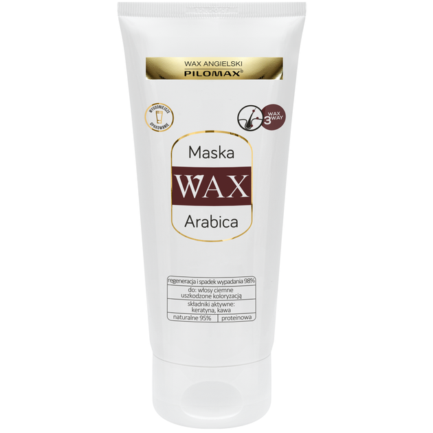 Маска для волосся окрашенных ciemnych Pilomax Wax Angielski Wax Arabica відновлювальна 200 мл (5901986061366) - зображення 1