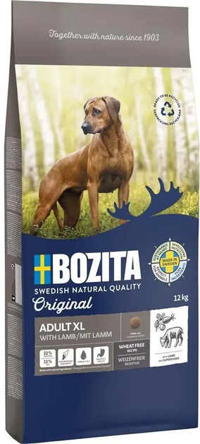 Sucha karma dla psów Bozita Original Adult XL Z jagnięciną 12 kg (7311030418325) - obraz 1