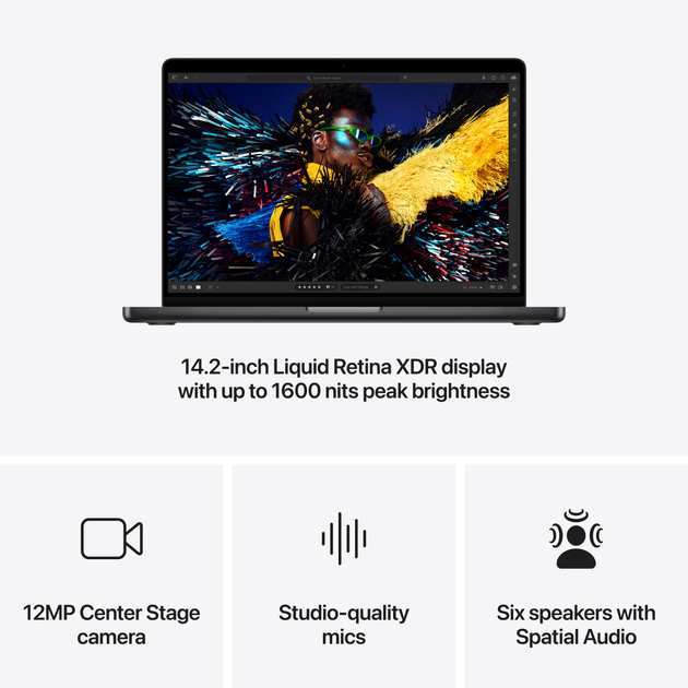 MacBookPro（M4・16GB・1TB） Купить MacBook Pro M4 Max 16'' 36/1TB Space Black 2024 в