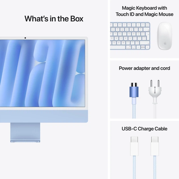 Monoblok Apple iMac 24" M4 4.5K 10‑rdzeniowy GPU 512GB Blue (MWV33ZE/A) - obraz 9