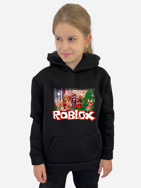 Подростковое теплое худи новогоднее для девочки Спиногрыз Roblox девушки новогодние 10-00824 146 см Черное (ROZ6501098006) 