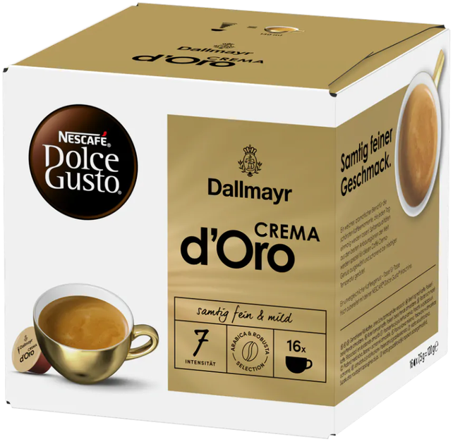 Кава в капсулах Nescafe Dolce Gusto d'Oro Crema Dallmayr - Фото 1 Кава в капсулах Nescafe Dolce Gusto d'Oro Crema Dallmayr - изображение 1