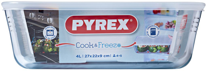 Форма для запікання Pyrex Cook&Freeze прозора 27x23 см (3137610001893) - зображення 2